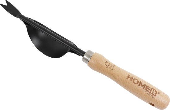 HOME It® Paardenbloemsteker met Klauw en Beugel – Zwart Gepoedercoat Koolstofstaal – FSC Beukenhouten Handvat – Onkruidsteker 33 cm – Ideaal voor Paardenbloem Verwijderen – Tuingereedschap van Merkloos	