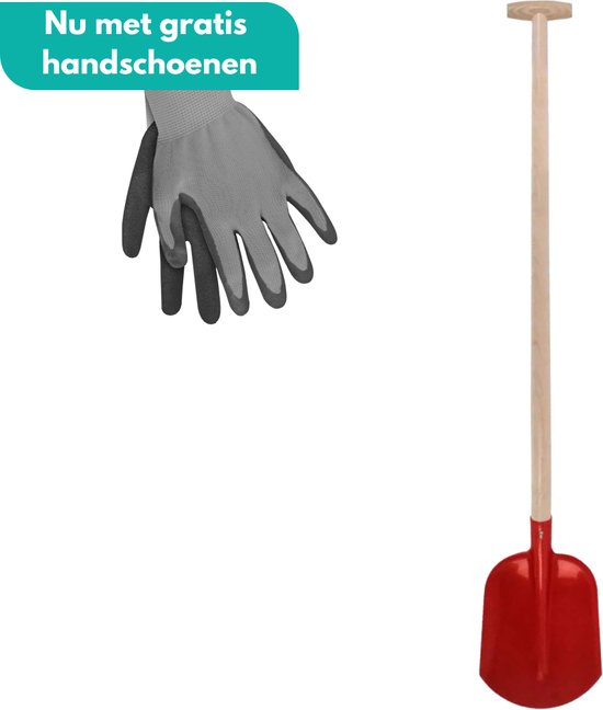 HomGar - Bats - Budget – Essenhouten steel - 100 cm - met GRATIS tuinhandschoenen van HomGar