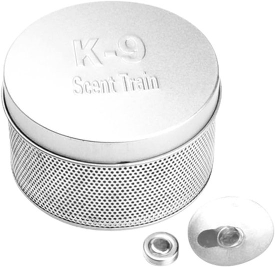 Hondengeur trainingspot - 3,7 x 2,1 metalen hondengeur trainingshouder met magneet - huisdier hond scène training - geurtraining honden van Merkloos	
