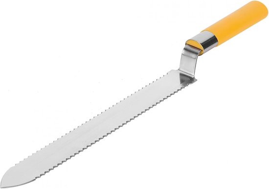 Honingmes Bijenteelt - Ontbijtmes Imker - Honing Snijden - Gekarteld Roestvrij Staal - 41.5 cm - Zilver