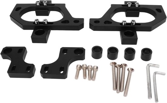 Hood Light Mount - Aluminium Zwart - Front Cover Lichtbalk Montagebeugels voor Jeep Wrangler JL - Offroad Accessoires van Merkloos	