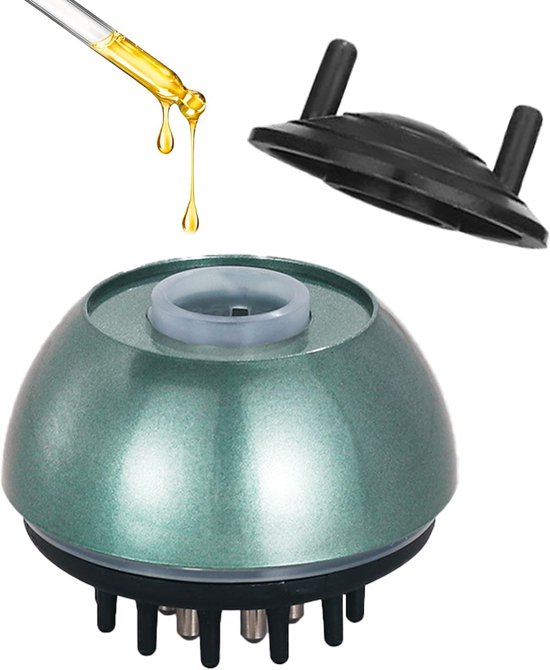 Hoofdmassageborstel en hoofdmassageapparaat - 2-in-1 scalp-massageapparaat met vloeistofapplicator - gelijkmatige vloeistofverdeling - zacht rolkogeldesign - volledig afwasbaar van Merkloos	