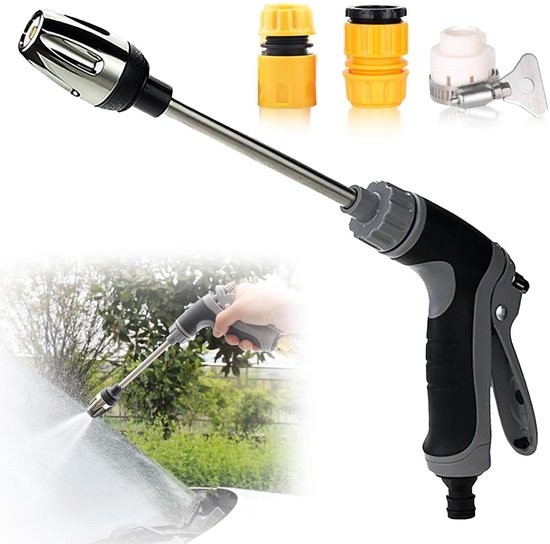 Hoogdrukreiniger - Tuinslangpistool - Verstelbare Sproeimodus En Antislip Handgreep - 1 Stuk - Voor Auto, Tuin En Balkon van Merkloos	