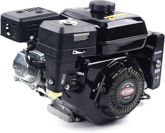 Horizontale 7,5 pk motor, 212 CC viertakt met elektrische starter - krachtpatser voor compressor, onkruidsteker, grasmaaier en meer