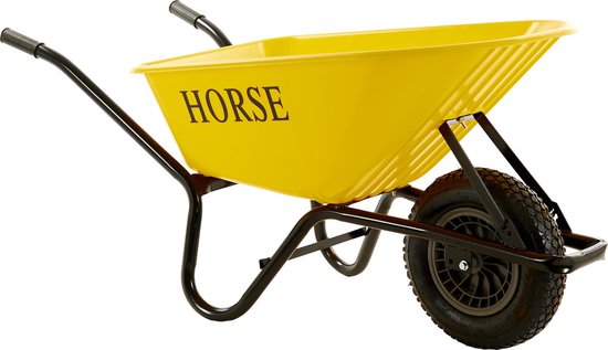 Horse Kruiwagen - Gemonteerd geleverd - kruiwagen geel - kruiwagen 100 liter van Fort