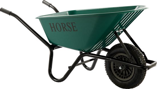 Horse Kruiwagen - Gemonteerd geleverd - kruiwagen groen - kruiwagen 100 liter van Horse