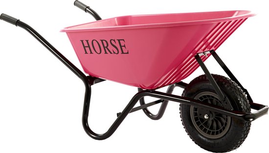 Horse Kruiwagen - Gemonteerd geleverd - kruiwagen roze - kruiwagen 100 liter van Merkloos	