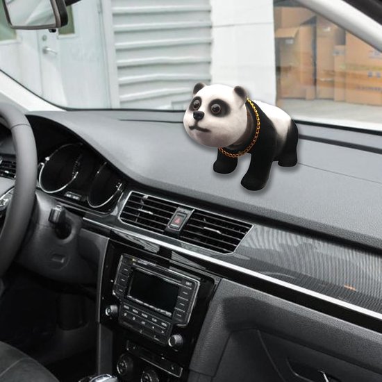 Hoshisea Bobble Head Panda, Car Doll Resin, Bobble Panda Auto Interieur Decoratie, Panda Dashboard Decoratie, Gebruikt voor Auto Decoraties, Kantoor Decoraties van Hoshisea