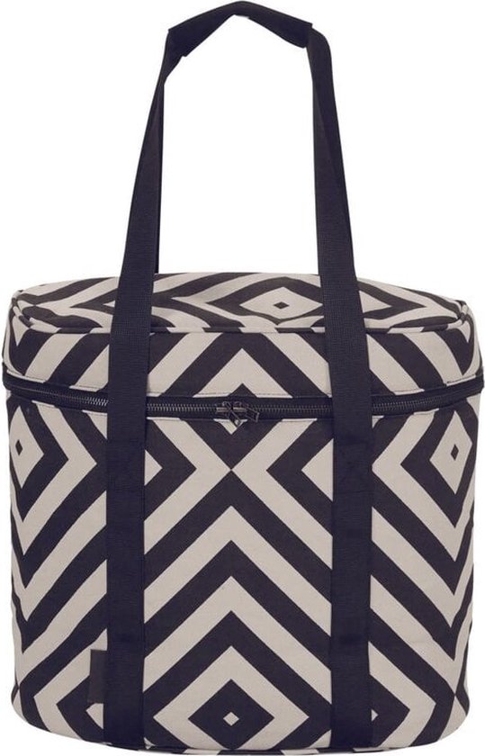 House Doctor - State - Koeltas - Zwart print - flessen - 38x35x19,5cm van House Doctor