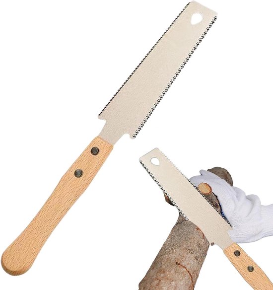 Houtbewerkingshandzaag - Japanse zaag - Fijn hout snijden - Dubbelzijdig zaagblad - 15 cm zaagblad - Metaal