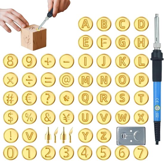 Houtbrander Set - Graveer Pen - Ambachtelijk Graveren - Instelbare Temperatuur - 180 Seconden Opwarmen - Zwart