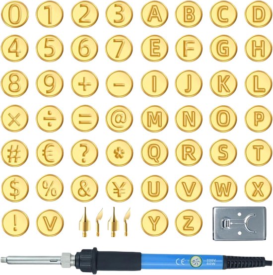 Houtbrander Set - Houtstempel Pakket - Handwerken Gravure - Verstelbare Temperatuur - 18 x 11 x 5 cm van Merkloos	