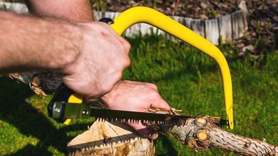 Houten beugelzaag voor takken en bomen - 610 mm handzaag voor tuin