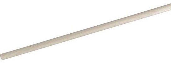 Houten bezemsteel 24 mm 140 cm - ronde kop voor efficiënte schoonmaak van Merkloos	