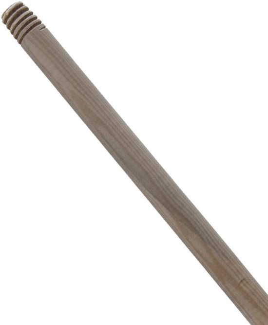 Houten Bezemsteel - Gereedschap Handvat - Schoonmaken Huis - Universele Schroefgreep - 150 cm - Natuurlijk hout