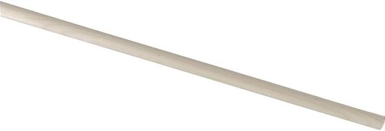 Houten bezemsteel - Steel voor bezem - Buiten schoonmaken - Ronde kop - 140 cm - Bruin