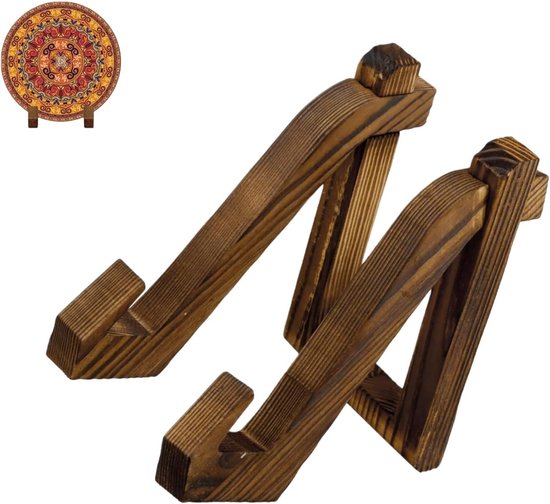 Houten bordenstandaard, 15,2 cm, display voor fotolijsten en multifunctionele ezel, voor boekenplaat, ansichtkaart, kunst, decoratieve schilderijen, lijst