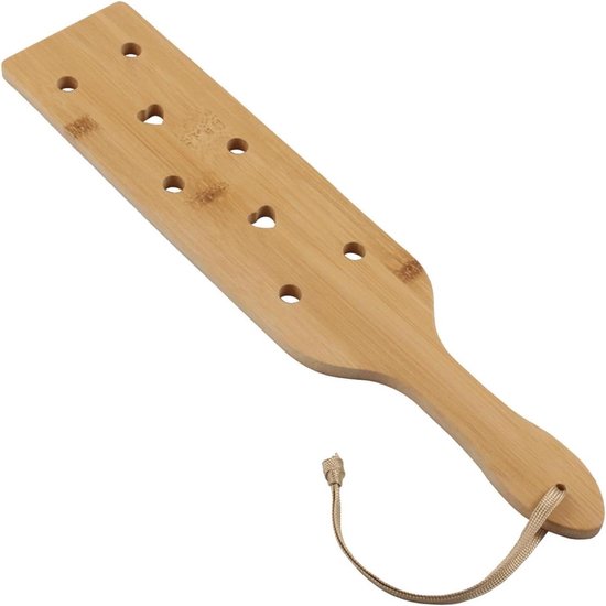 Houten peddel - Boot peddel - Kajakken kanoën - Ergonomische grip - 345 cm lengte - Houtkleur