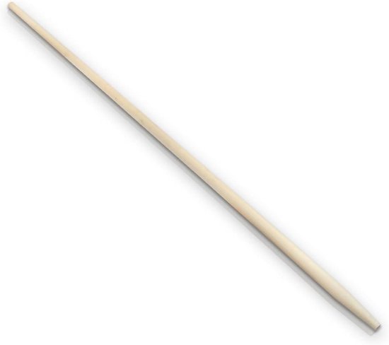 Houten Steel - Bezemsteel Reservehandvat - Tuingereedschap Gebruiken - Geslepen Kegel Ronde Kop - 150 cm - Lichtbruin