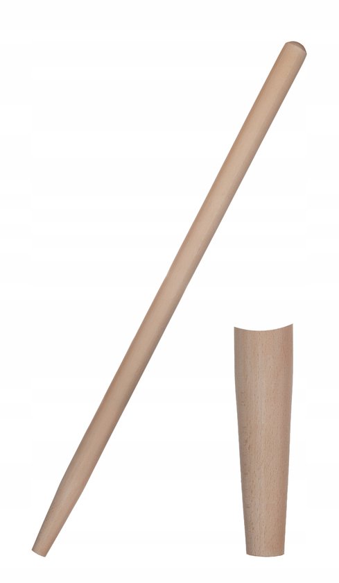 Houten steel voor hark, 110 cm, 28 mm diameter