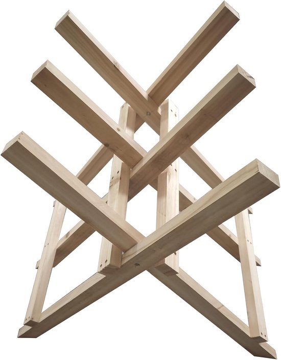 Houten Zaagbok 3-voudig - Robuuste Houtbok voor Zagen en Kappen van Merkloos	