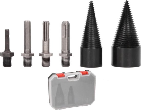 Houtklover Brandhout Log Boor 32 Mm 42 Mm - Afneembare Hout Splitter Boor - Zware Brandhout Hout Splitter Met 4 Handgrepen - Multifunctionele Hout Splitter Boren - Thuis Outdoor Camping Houtklover van Houtklover