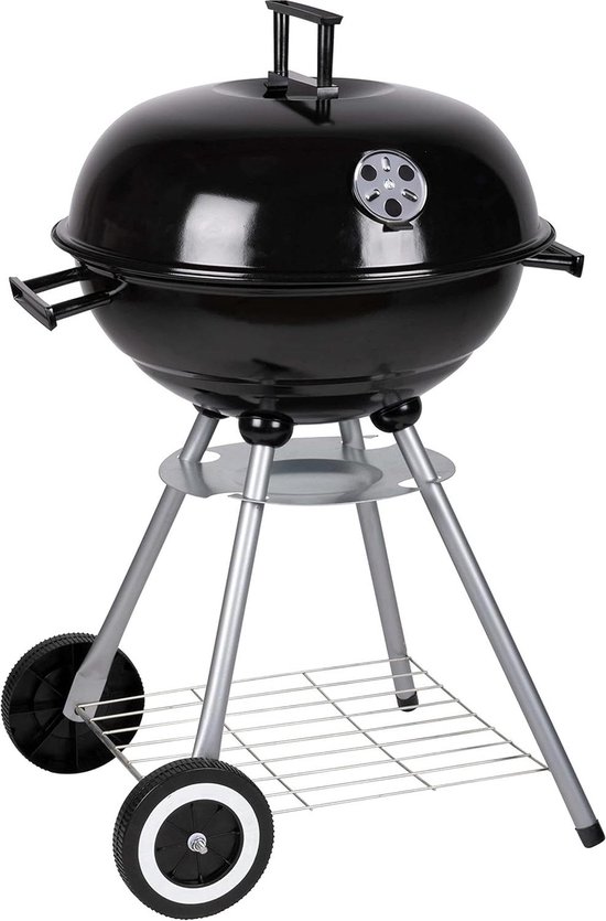 Houtskool BBQ Kogel Barbeque - Koken en Grillen - Geïsoleerde Handvaten - Ontluchtingssysteem - Verwijderbare As Opvangbak van Deuba