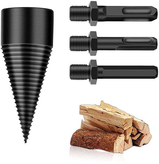 Houtsplijtboor 32 mm koolstofstaal kegelboor hout splijter boorgereedschap buiten thuis. van Merkloos	