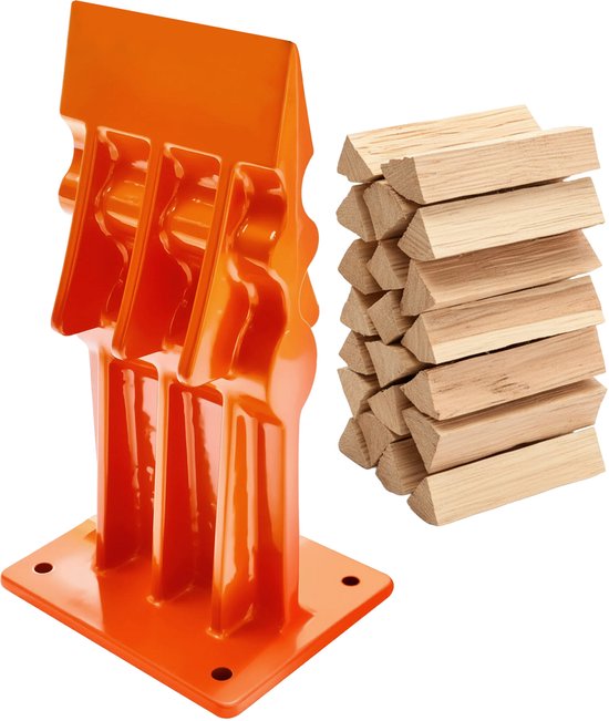 Houtsplijter - oranje - 10x18x8 cm - staal - handmatig van Merkloos	