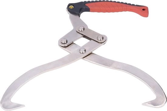 Houttang - Metaal - 30 cm - Houtklover Stammen Hanteren - Handig - Haardtang - Zilver