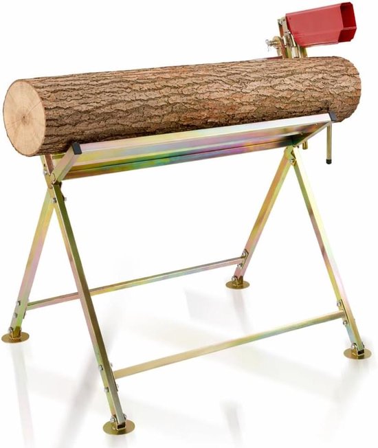 Houtzaagbok - Zaagframe Kettingzaag - Brandhout Zagen - Inklapbaar Staal Frame - Tot 102 cm - Goud