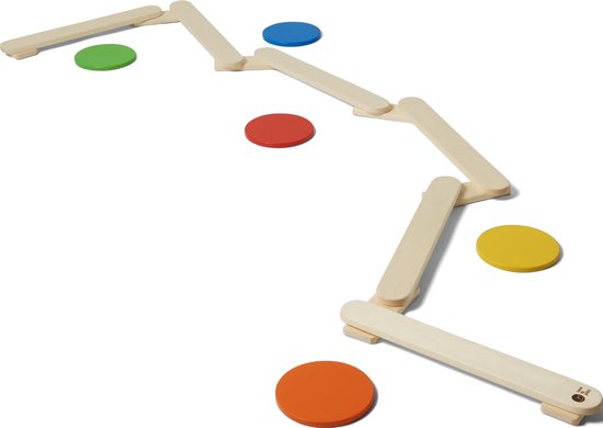 Howtoplay Evenwichtsbalken & Stapelstenen - set van 6 balken en 5 stapelstenen - van de makers van How2talk2kids & Howtotalk & How to talk to kids - balansspeelgoed - stapstenen - peuterspeelgoed van Howtoplay