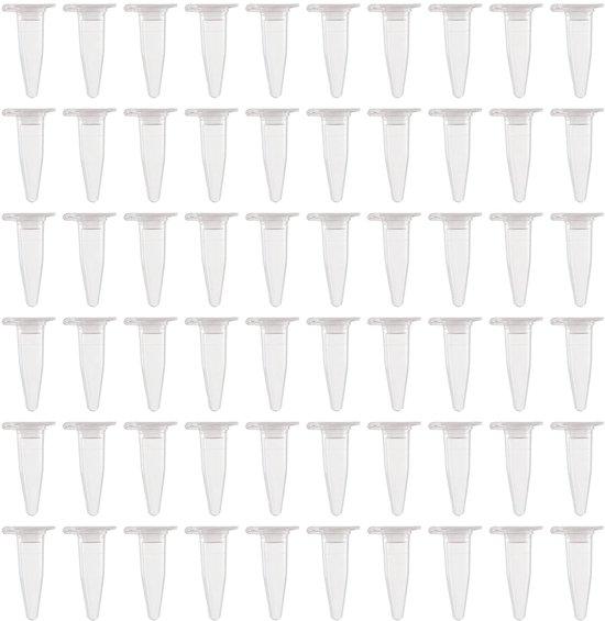 HUAZIZ 1000 stuks 0,2 ml kunststof centrifugebuisjes met spitse kop, micro-reageerbuizen voor laboratorium, conische centrifugebuizen, transparant, gegradueerd, polypropyleen, 0,2 ml, met plat deksel van Merkloos	