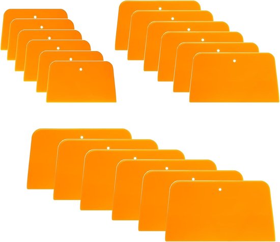 HUAZIZ 4/5/6 inch schilderspatel, 18 stuks schilderspatels, kunststof spatelset, carrosseriespatel, aanbrengen plamuurgereedschap, vlakspatelset, nauwkeurig werken voor plamuurmassa van HUAZIZ