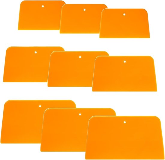 HUAZIZ 4/5/6 inch schilderspatel, 9 stuks schilderspatels, kunststof spatelset, carrosseriespatel, aanbrengen plamuurmes, gereedschap, vlakspatelset, nauwkeurig werken voor plamuurmassa van HUAZIZ