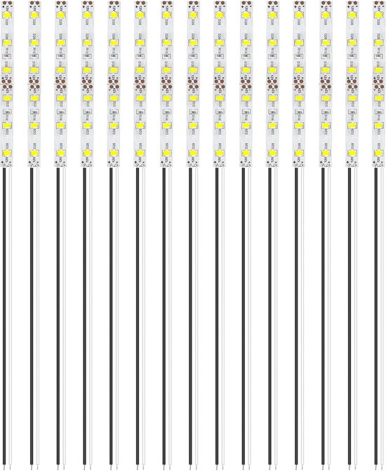 HUAZIZ Led-voorbedrading, 100 mm, 2835, 12 V - 18 V, voor modellen, wit, 15 stuks van Merkloos	