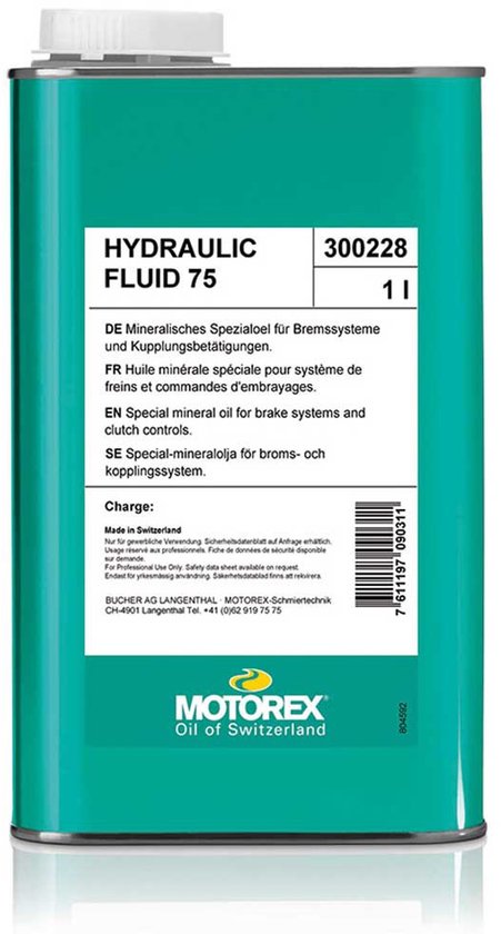 Huile minérale commande frein et embrayage pour motorex HYDRAULIC FLUID 75 pour moto quad van Merkloos	