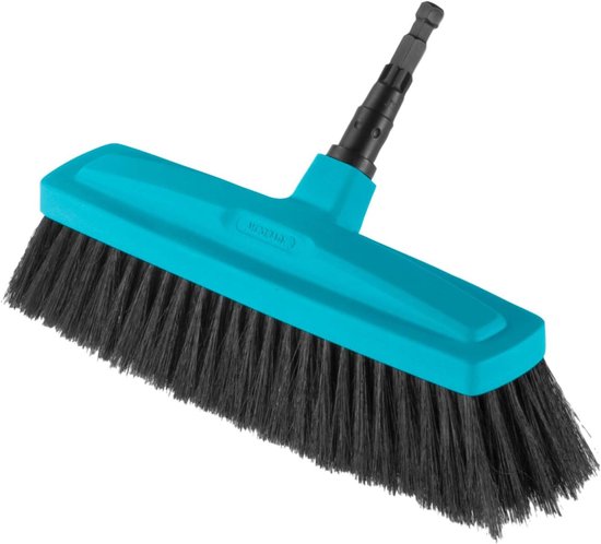 Huishoudbezem - 34 cm werkbreedte - plastic en paardenhaar - voor binnengebruik van Merkloos	