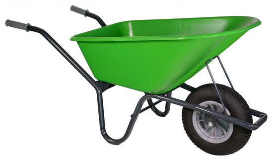 Hummer klus tuinkruiwagen 100L gecoat lime groen