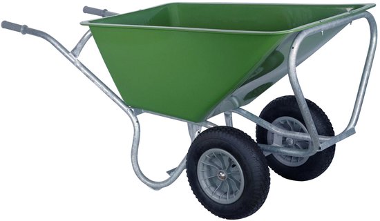 Hummer PRO Stalkruiwagen 160L groen - dubbele wielen van Merkloos	