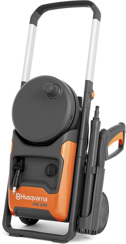 Husqvarna PW 240 Hogedrukreiniger - 140 bar, 465 l/u, 8m UltraFlex Slang, Metalen Pomp, Verstelbare Nozzle & Schuimsproeier van Merkloos	