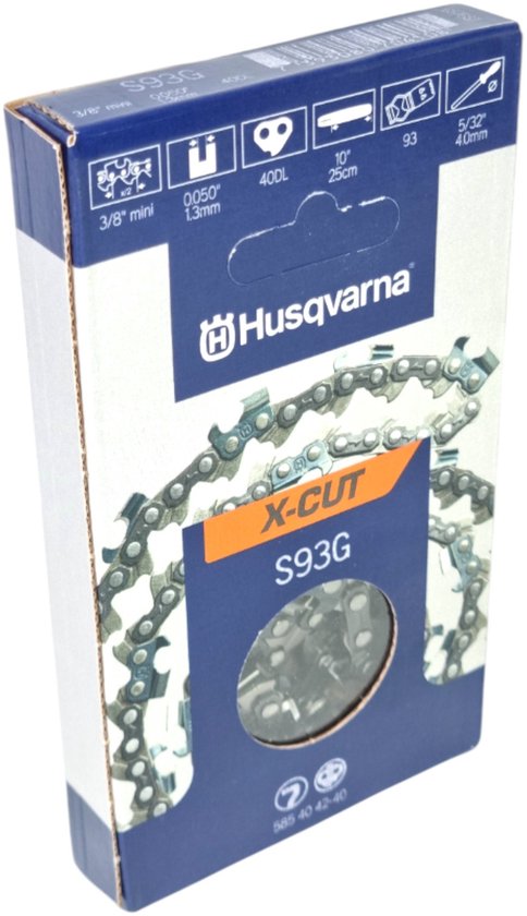 Husqvarna X-CUT S93G zaagketting 25 cm 3/8" 1,3 mm 40 TG ( 585404240 ) voor kettingzaag van Merkloos	