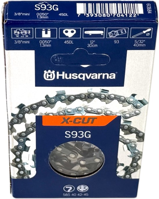 Husqvarna X-CUT S93G zaagketting 40 cm 3/8" 1,3 mm ( 585404256 ) voor kettingzaag van Husqvarna