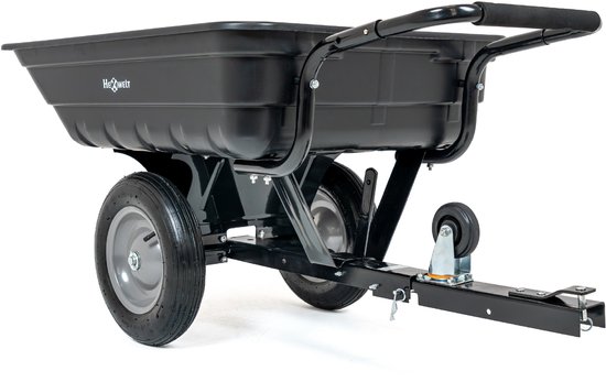 HW-ABS-TRAILER Tuinwagen voor zitmaaier en quad - 200 L - 200 kg Compatibel met de HEXWELT HW-TR-452 tuintractor