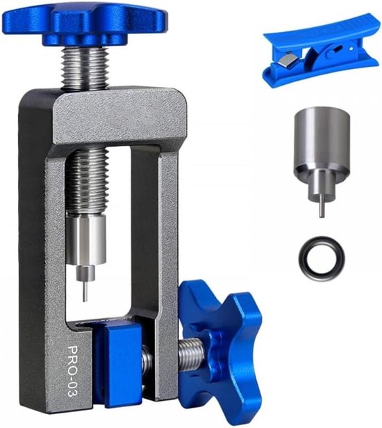 Hydraulische remmen - inpersgereedschap met hydraulische slangsnijder - voor hobbyschroevendraaiers - hobby-schroevendraaiers van Merkloos	