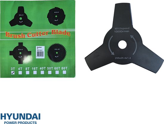 Hyundai 3-Tands Bosmaaierblad - Universeel, 25,4mm asgat van HYUNDAI