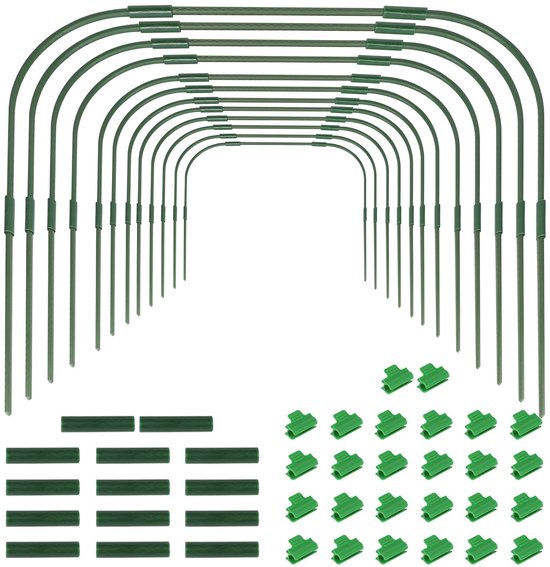 Ibenzoa® 12-delige set metalen plantentunnels voor optimale plantenbescherming en veelzijdige tuinbedekking van Merkloos	