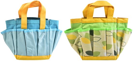 Ibenzoa® 2 Stuks Tuingereedschapstas - Oxford Stoffen, Tuin & boodschappentas, Opbergtas voor Tuinieren - Ideale Cadeau voor Vrouwen & Mannen van Ibenzoa