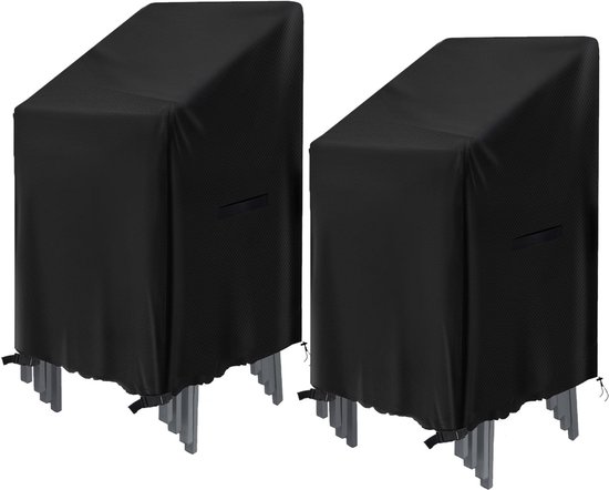 Ibenzoa® Beschermhoes voor Stapelstoelen - 2 Stuks, Waterdicht Oxford 210D van Ibenzoa
