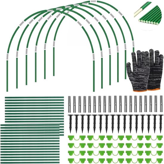 Ibenzoa® Complete Set Verhoogde Plantunnels met Glasvezel Bogen voor Efficiënte Groeibescherming van Ibenzoa